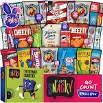 I Am Snacky - Easter Snack Box Variety Pack Care Package + Greeting Card - Snacky's Bash Box (40 Count) Sweet Treats Gift Basket, Candies Chips