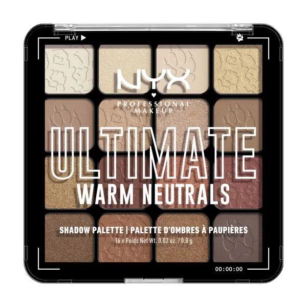 NYX Professional Makeup Ultimate Shadow Palette, Warm Neutrals