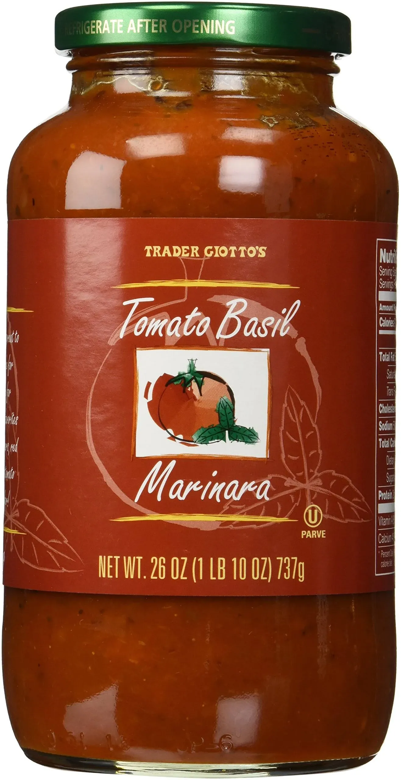 Trader Joe&#039;s &#034;Trader Giotto&#039;s&#034; Tomato Basil Marinara Sauce