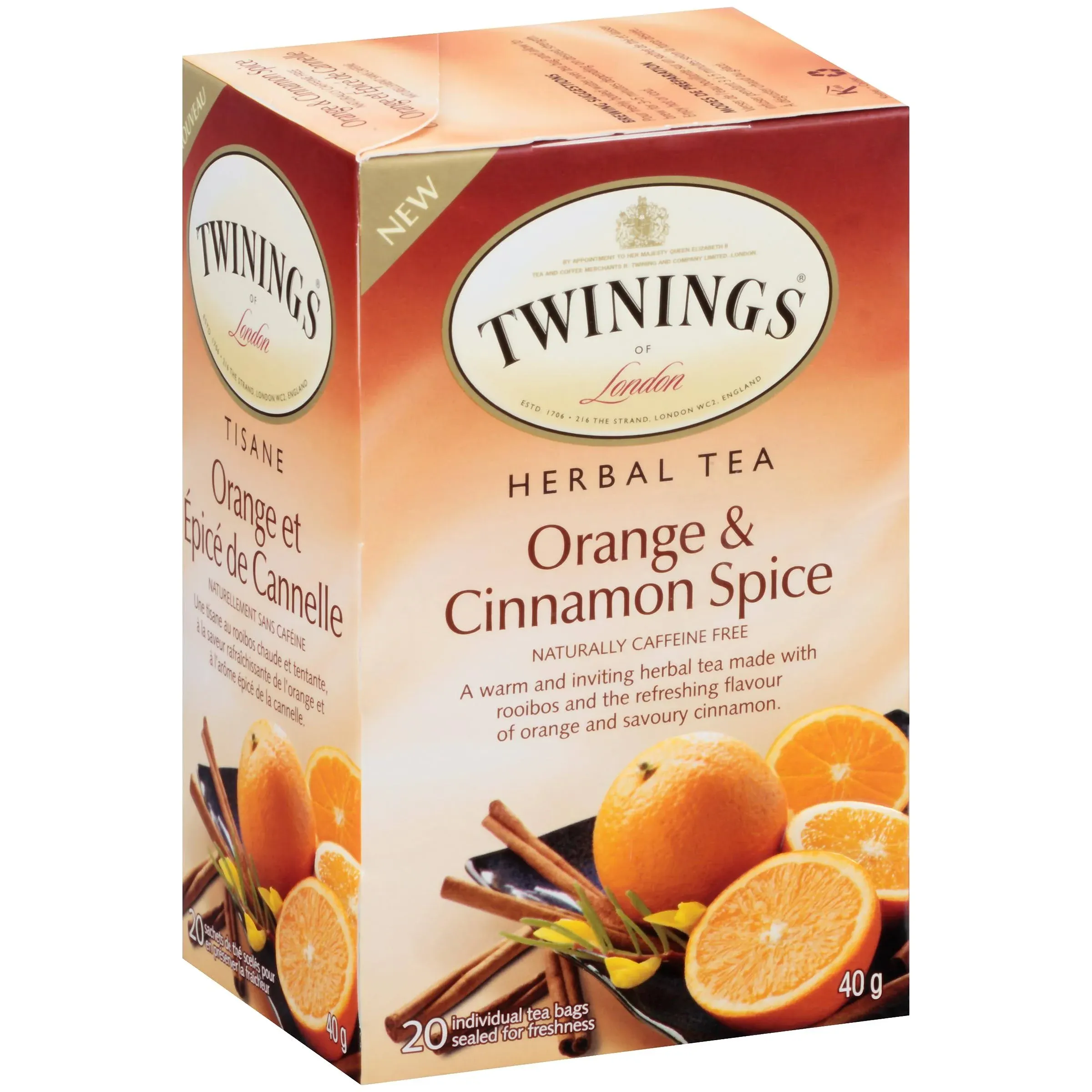 Orange Cinnamon Spice Tea 20 Bags (Case of 6)