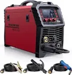 MIG Welder, 200AMP 6 in 1 Gas MIG/Gasless Flux Core MIG/Stick/Lift TIG/Spot Welding/Spool Gun 110V/200V Aluminum Multi Process Welding Machine with