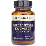 Dr. Mercola Serrapeptase Enzymes, 30 Servings (60 Capsules), Delayed Release, Dietary Supplement, Supports Healthy Cellular Function, Non-GMO