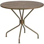 Flash Furniture Round Indoor-Outdoor Steel Patio Table CO-7