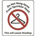 HY-KO PRODUCTS HSP-150 Don&#039;t Hang Items On Sprinkler Placard - pack of 25