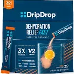 DripDrop Hydration - Electrolyte Powder Packets - Orange - 32 Count