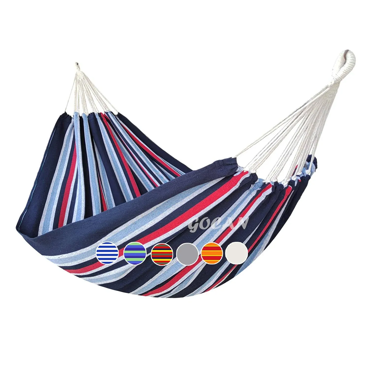 Gocan Brazilian Double Hammock 2 Person Extra Large 220x160cm Total Length 330cm ...