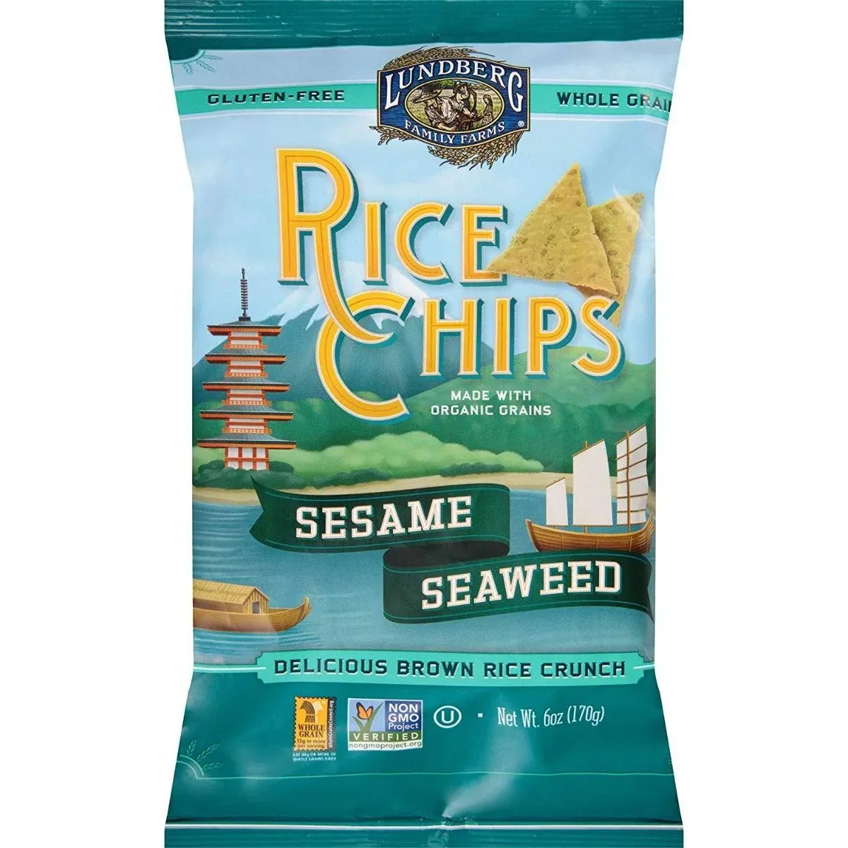 Lundberg Rice Chips, Sesame Seaweed - 6 oz