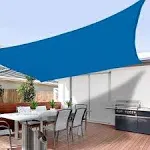 Shade&beyond Sun Sail Shade Canopy Rectangle 8' x 10' Blue 185GSM Shade Sail for Patio Deck Yard Backyard Outdoor Facility and Activities