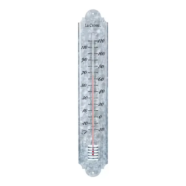 La Crosse 19.50 In. Galvanized Metal Analog Vertical Thermometer 204-1550