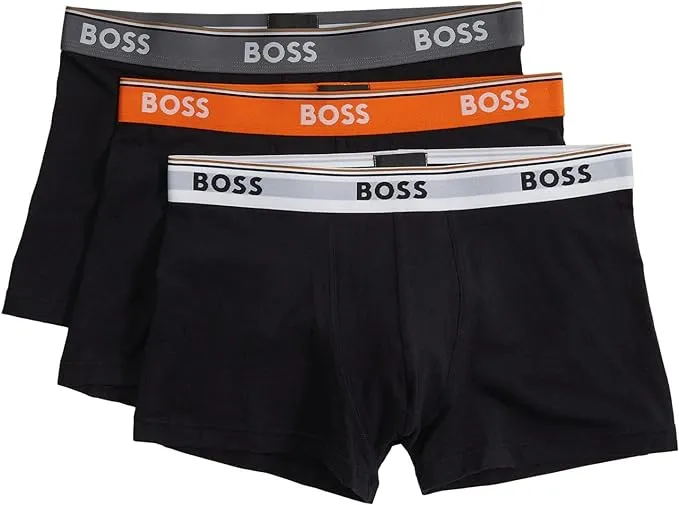 Boss Men's 3-Pack Logo Waist Boxer Briefs - Black - Size S