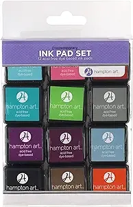 HAMPTON ART Mini Cube Ink Pad Set 12 Contemporary Acid Free NIP SEALED