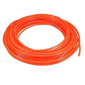 Uxcell Orange 4mm OD 2.5mm ID 15 Meter Pneumatic PU Air Tube Hose