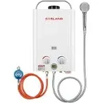 Gasland Portable Tankless Water Heater 1.6GPM 6L Instant Propane Water System RV