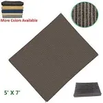 Eden's Decor Straight Flat-Edged Sun Shade Sail Rectangular 5' x 7' Brown UV-Blocking Outdoor Canopy Fabric Cloth Awning for Pergola Patio Garden Backyard Custom Size