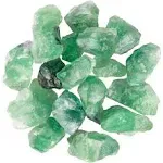 UU UNIHOM 1 lb Bulk Rough Raw Green Fluorite Crystal for Tumbling, Cabbing, Polishing, Decoration, Wrapping,Large 1" Natural Raw