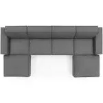 Modway Restore 6-Piece Sectional Sofa Charcoal