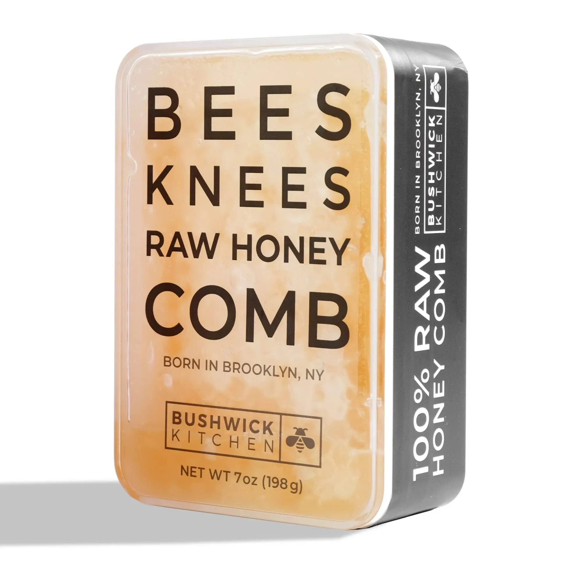 Bees Knees Raw Honeycomb, 100% Edible, All-Natural Gourmet Honeycomb in Double Sealed Packaging, Acacia Honey Comb with Sweet, Light Flavor, Foodie Gifts, Tea Gifts, Unique Gift Ideas (7 oz)