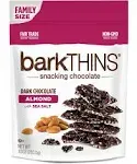 Barkthins Snacking Chocolate, Dark Chocolate Almond with Sea Salt, Family size, 10oz Bag, 2/CTN (Grr24600258)