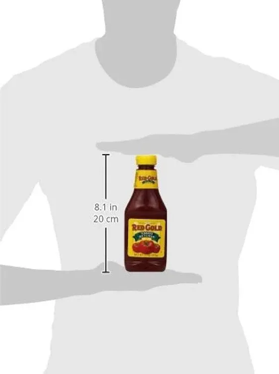 Red Gold Tomato Ketchup Squeeze Bottle 14 Ounces (Pack of 3)