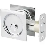 Kwikset Iron Black Square Privacy Pocket Door Lock