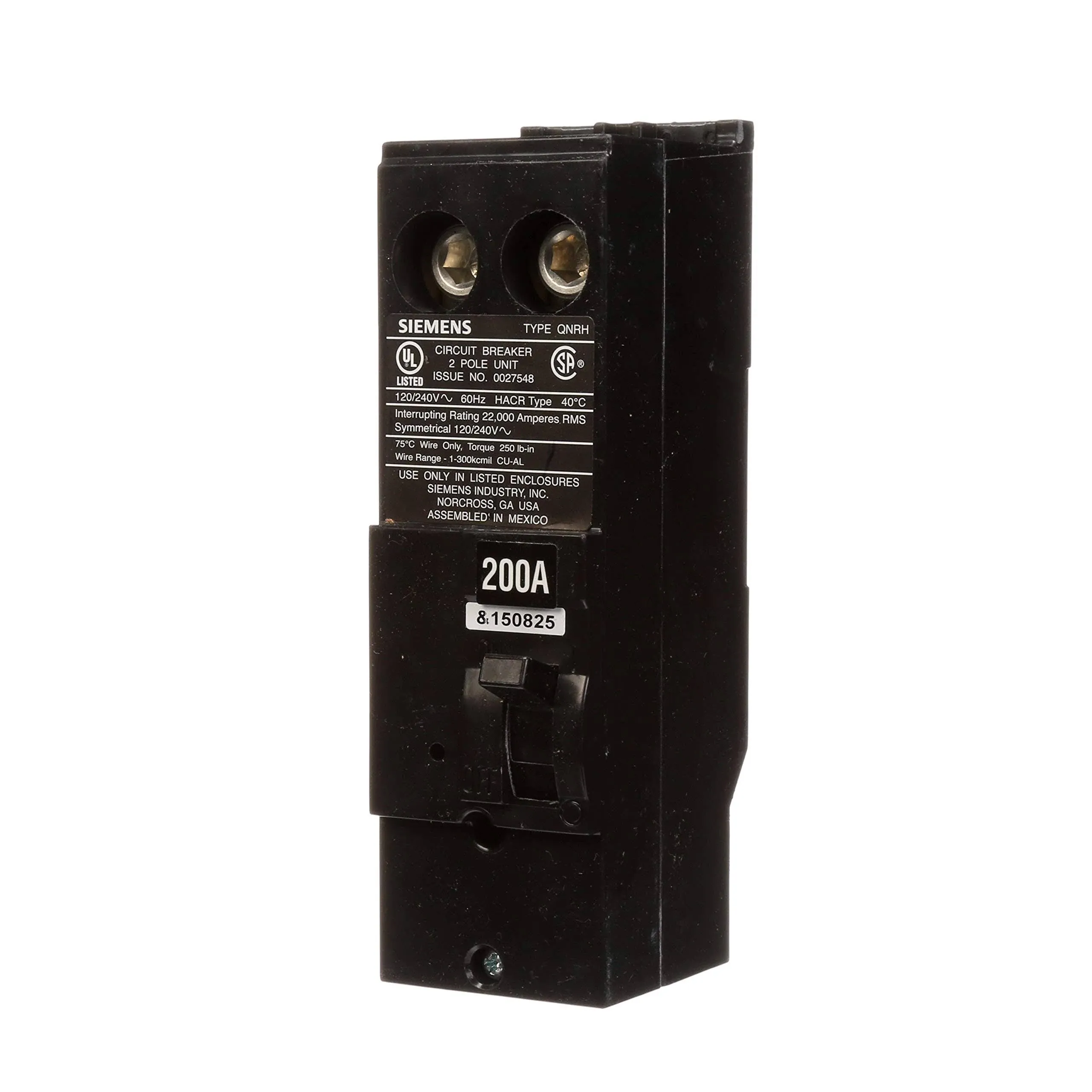 Siemens QN2200RH 2 Pole Circuit Breaker