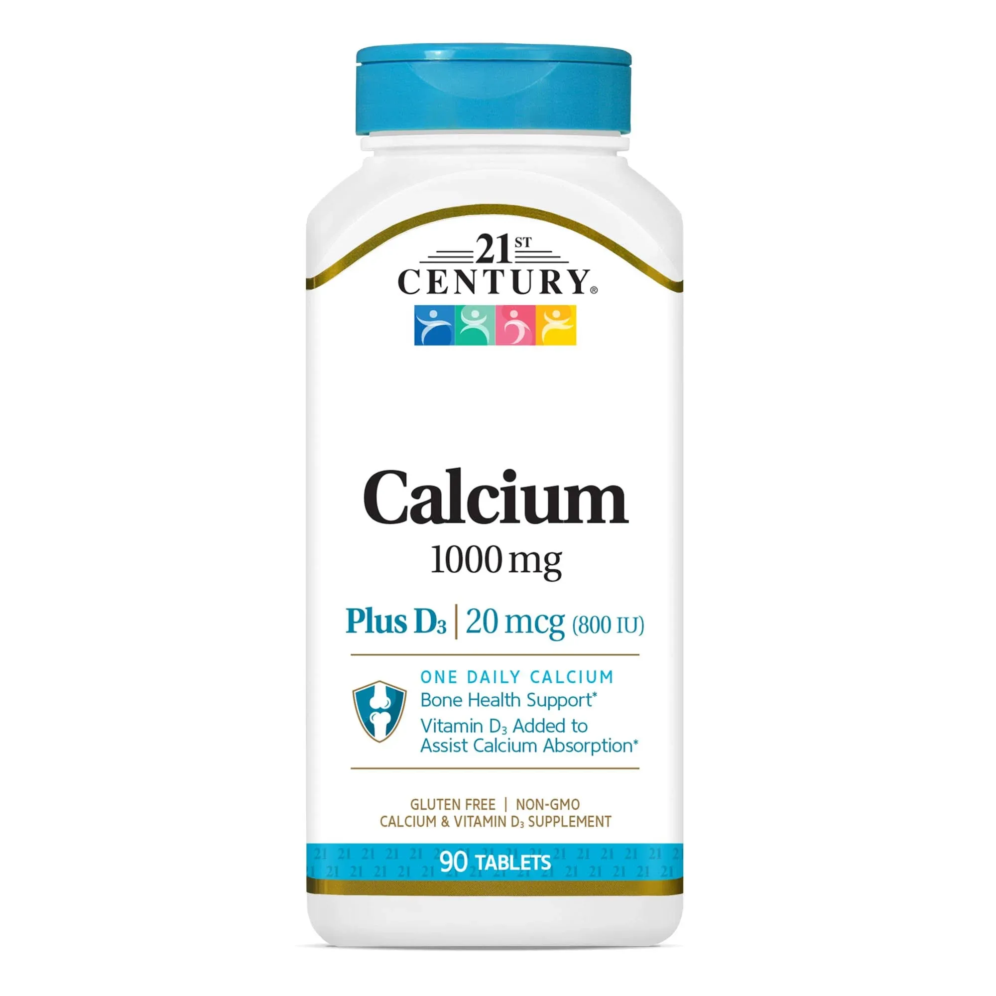 21St Century, Calcium Plus D3, 1,000 MG , 90 Tablets