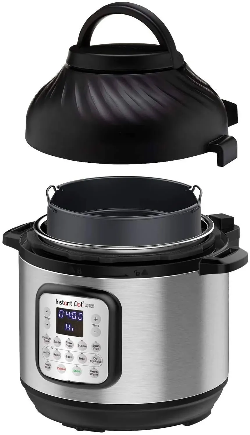 Instant Pot 8 qt. Duo Crisp Stainless Steel Pressure Cooker, Black & Silver