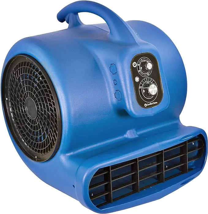 Comfort Zone Czbc121t 1/2 HP High Velocity Air Mover Carpet Dryer Blower Fan with ...