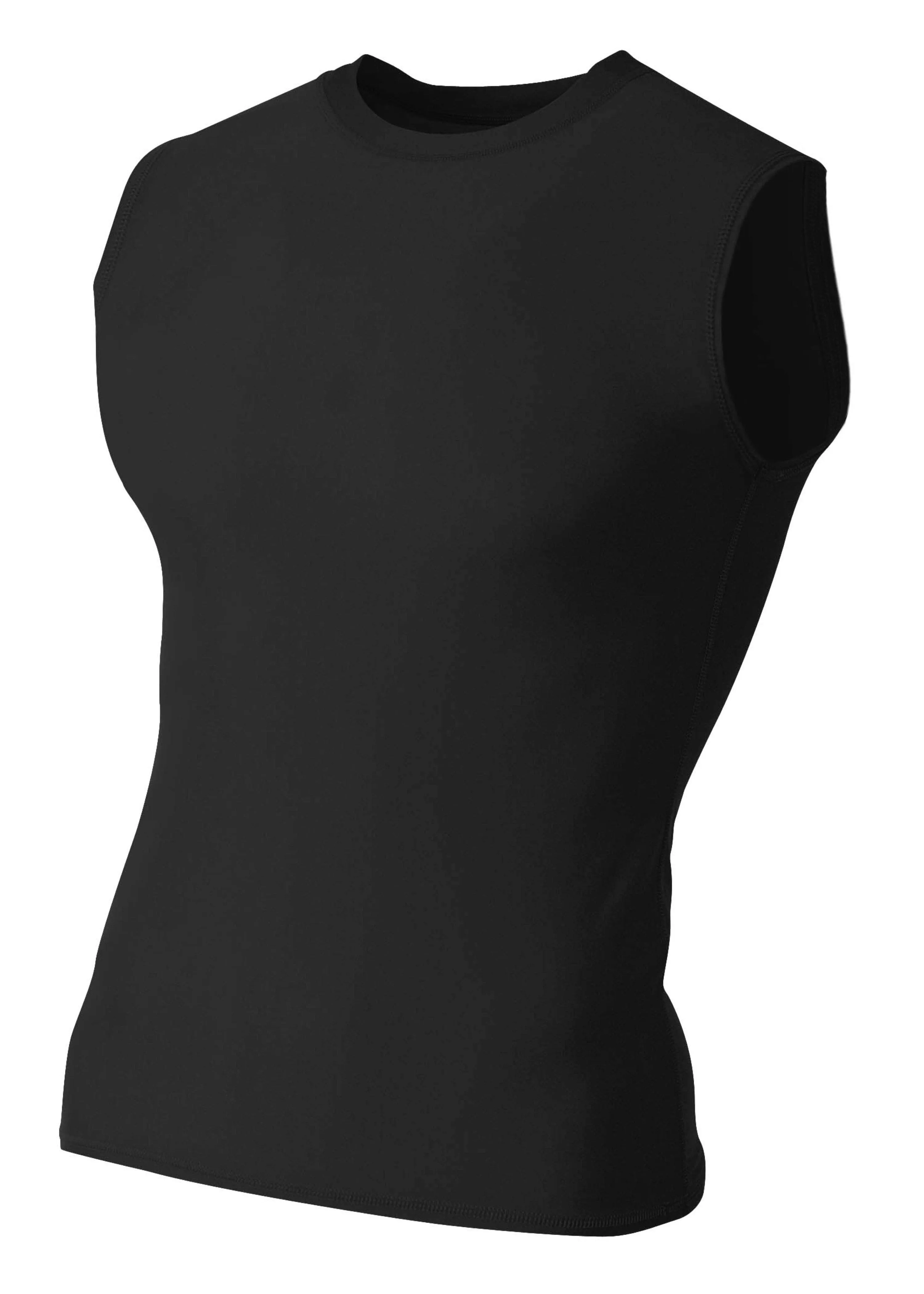 A4 NB2306 - Youth Sleeveless Compression Muscle T-Shirt Black - S