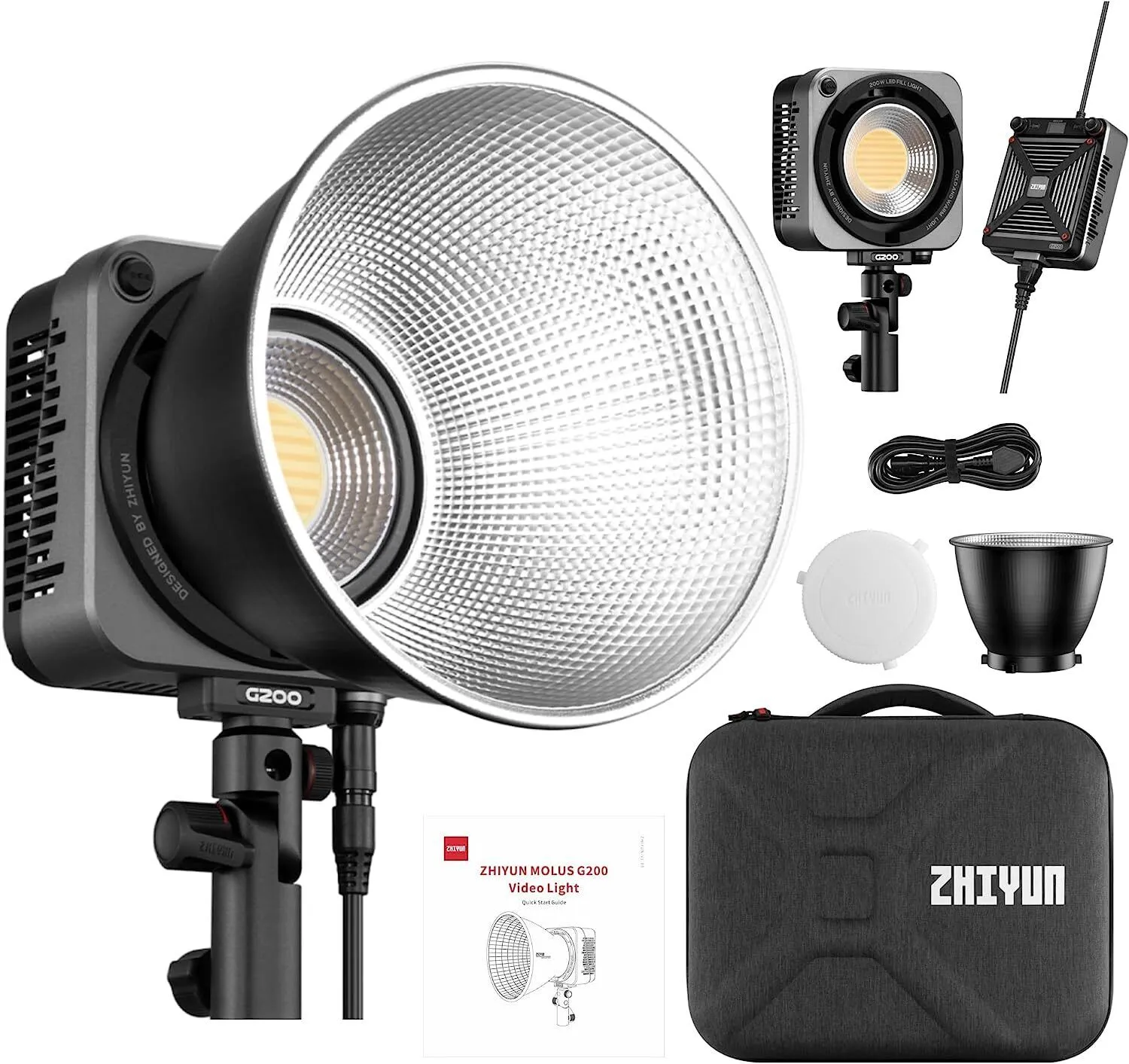 ZHIYUN Molus G200 200W 2700K~6500K Bluetooth App Control Continuous Lighting