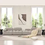 Marcel 109.5" Modular Modern 4-Piece Reversible Sectional Sofa Pebble Gray