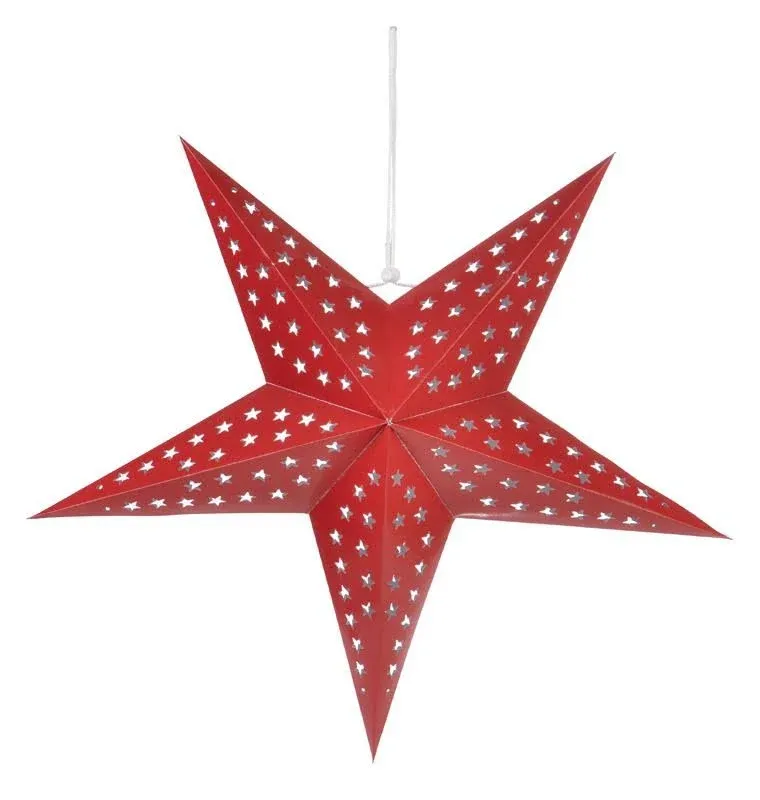 Quasimoon 24" White Weatherproof Star Lantern Lamp