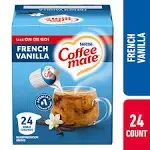 Coffee-Mate Liquid Coffee Creamer Cups, French Vanilla - 24 count, 9 fl oz box