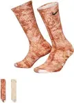 NWT Nike Everyday Plus Cushioned Tie-Dye Crew Socks DRI-FIT 2 Pack XL (12-15)