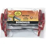 Bondhus 13387 Set of 8 Hex T-handles, sizes 2-10mm