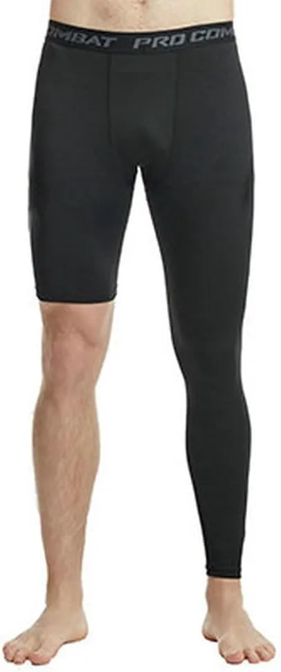 DILOFX Men's Basketball Single Leg Tight Sports Pants 1/2 One Leg Compression ...