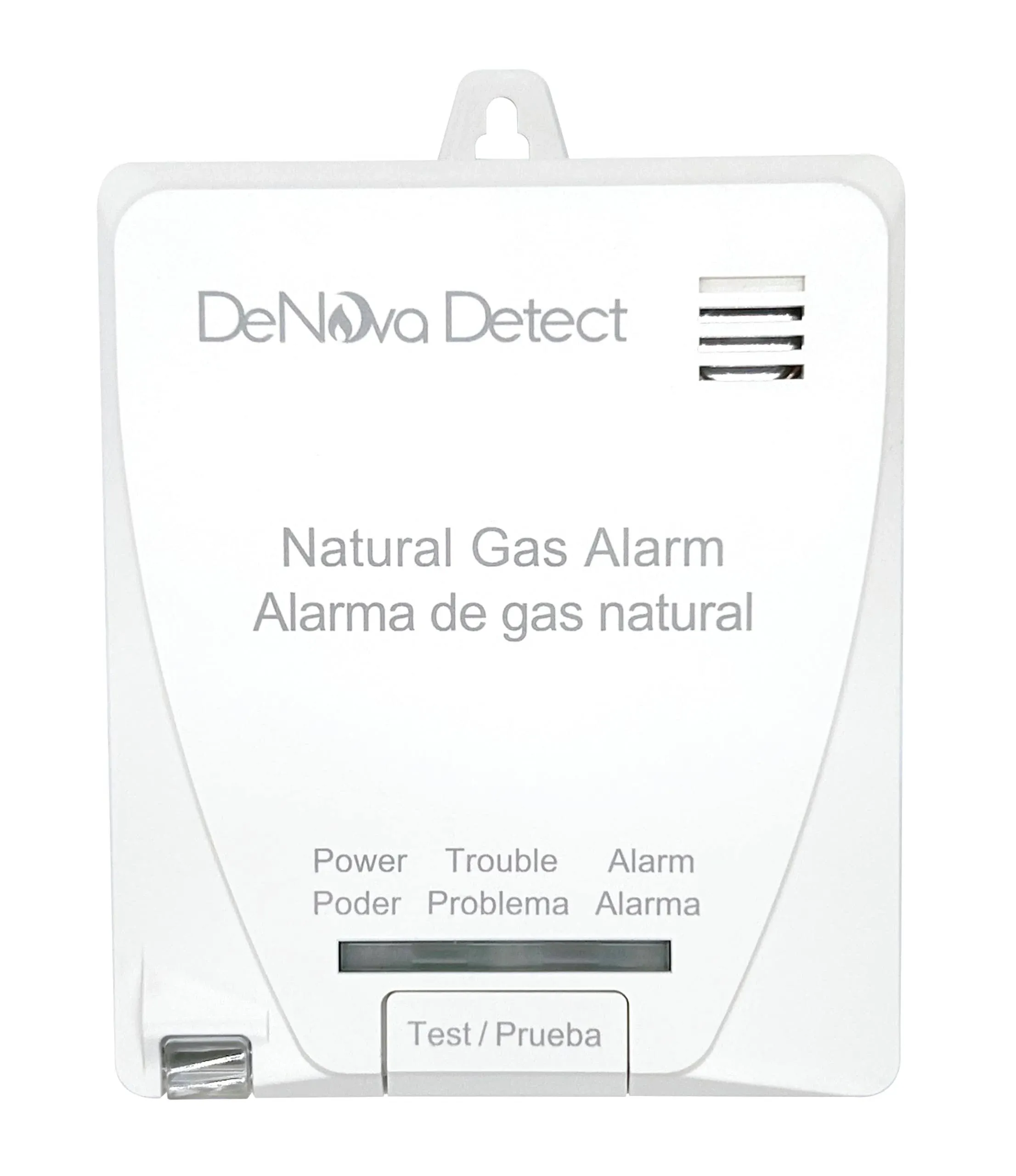 Denova Detect Natural Gas Alarm, Only 100% Battery-Powered Detector in USA, Voice Alerts in English & Spanish, UL1484 Listed, 6-Year Battery Life