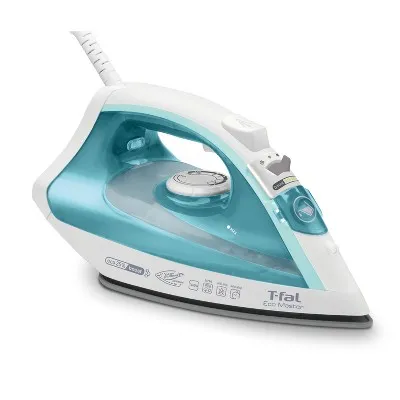 T-fal Ecomaster Ceramic Soleplate Steam Iron for Clothes Eco-Friendly with Steam Trigger 1400 Watts Ironing, Steaming FV1742U0