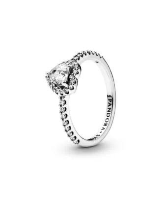 Pandora Elevated Heart Ring Size 7, Silver