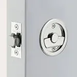 Emtek 2145US26 Round Tubular Privacy Pocket Door Lock Polished Chrome