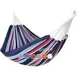 Gocan Brazilian Double Hammock 2 Person Extra Large Canvas 220x150cm Total Length 330cm Load 300kg Cotton Hammock for Patio Porch Garden Backyard Lou