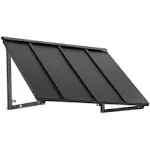 Beauty-Mark Sloped 44 x 24&#034; Stationary Awning Rust/Water Resistant Steel Black