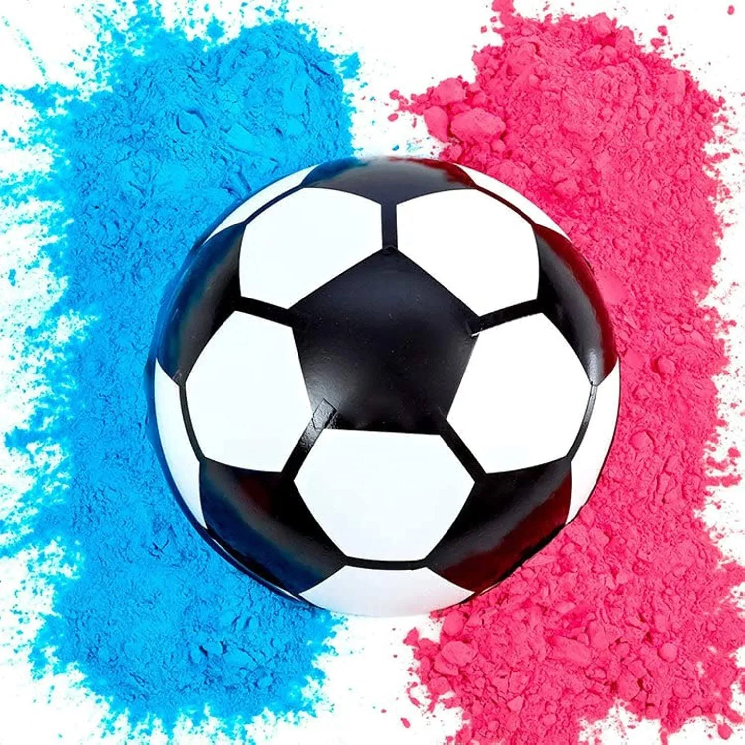 Ultimate Party Supplies Gender Reveal Soccer Ball | Blue and Pink Powder Kit ...