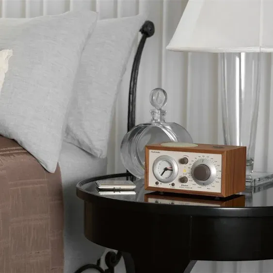 Tivoli Model Three BT Bluetooth Clock Radio with USB Charging (Walnut & Beige)