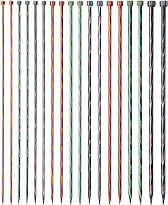 Knit Picks Straight Single Point Wood Knitting Needle Set US 4-11 (Mosaic 10")