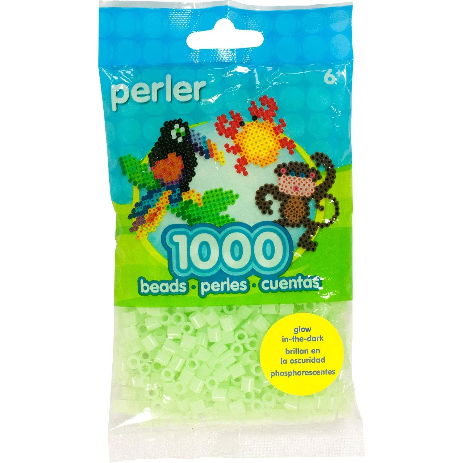 Perler Beads 1,000/Pkg-Glow Green PBB80-19-19075