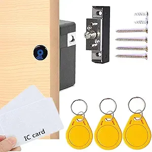 Electronic Cabinet Lock, NFC Function Supported RFID Electronic Cabinet Lock, Hidden DIY Lock, Electronic Sensor Lock, Punch-Free, Locker Lock, Wardrobe Lock, Drawer Lock