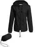 Avoogue Lightweight Raincoat Women Waterproof Windbreaker Packable Outdoor Hooded Rain Jacket