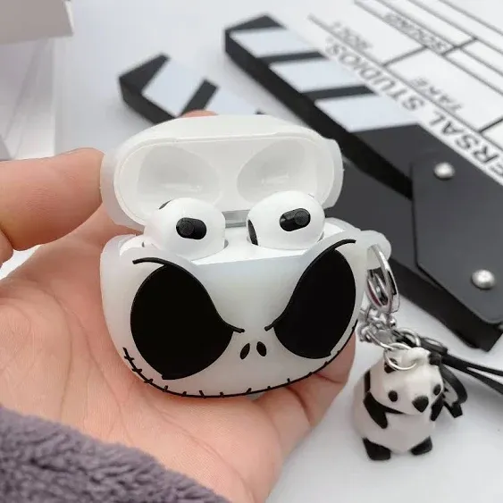 Compatible with AirPods 3 Case Cover, Luminous Skull Case Compatible with AirPods ...