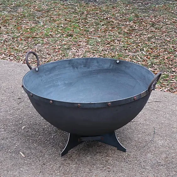 Titan Great Outdoors Hemisphere Fire Pit with Screen and Poker 32" Cast Iron